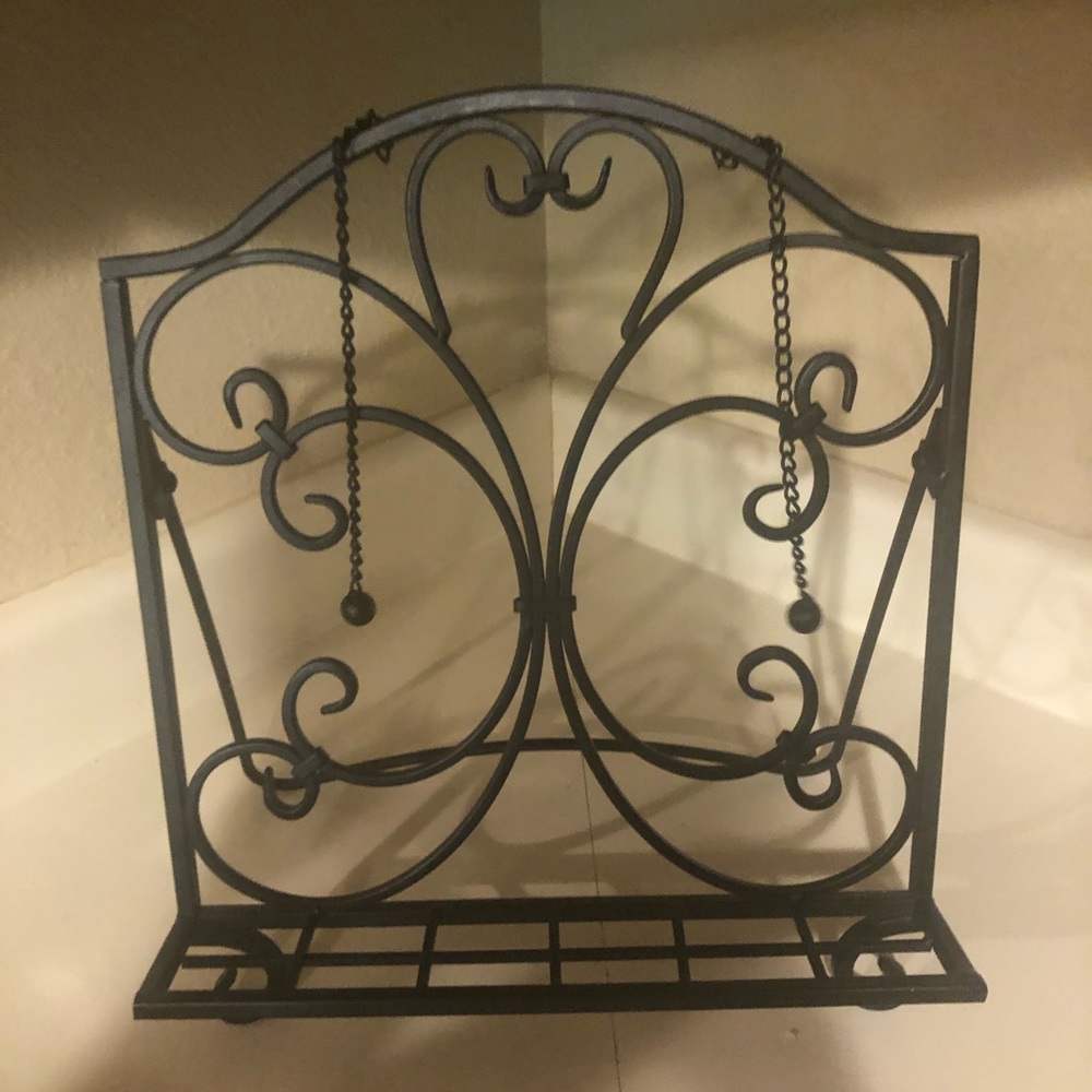 Wrought Iron recipe cookbook stand